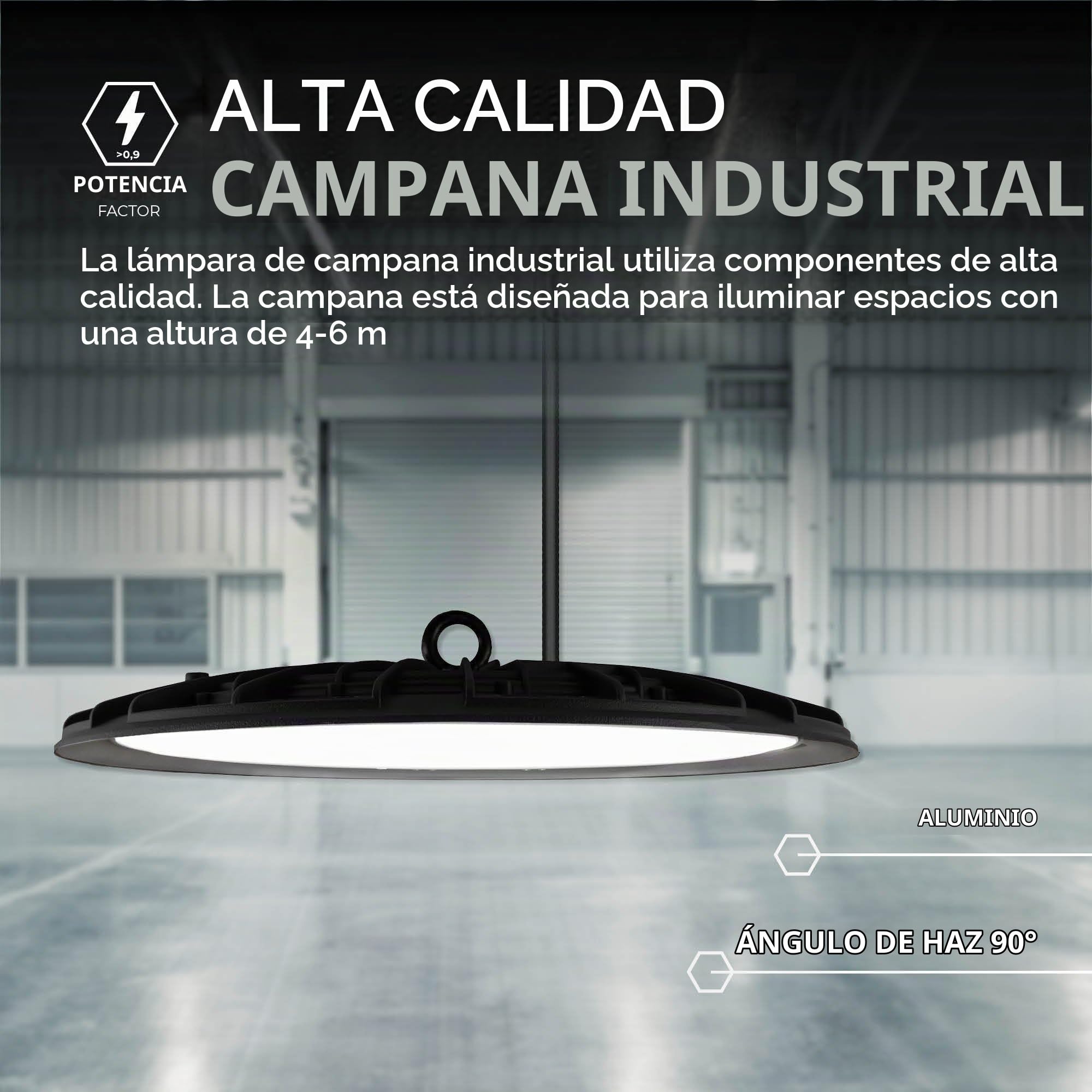 Ledvion Lámpara de Alta Bahía IP65 200W 110 lm 6000K sensor 110lm