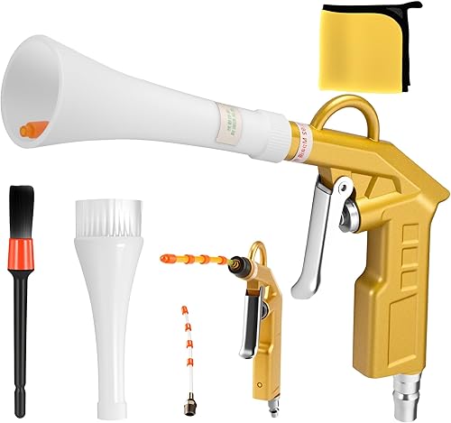 Miniatura 9 de GOCCIDA Pistola de limpieza de coche de alta presión para detallar, herramienta de aire, pistola de soplado de aire para detallar el automóvil,