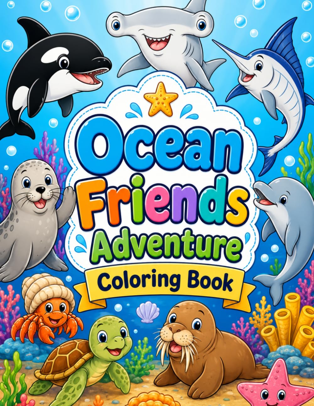 Ocean Friends Adventure Coloring Book