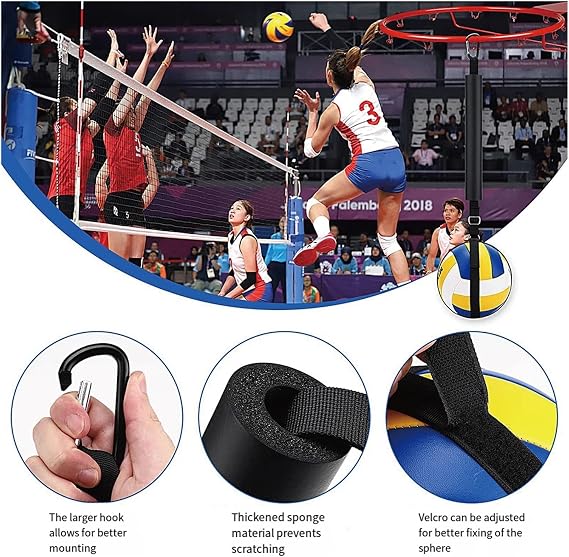 Volleyball Aid Practice Trainer Volleyball Spike Trainer with Adjustable Belt Volleyball Attack Trainer Self-Training Volleyball Resistance Band