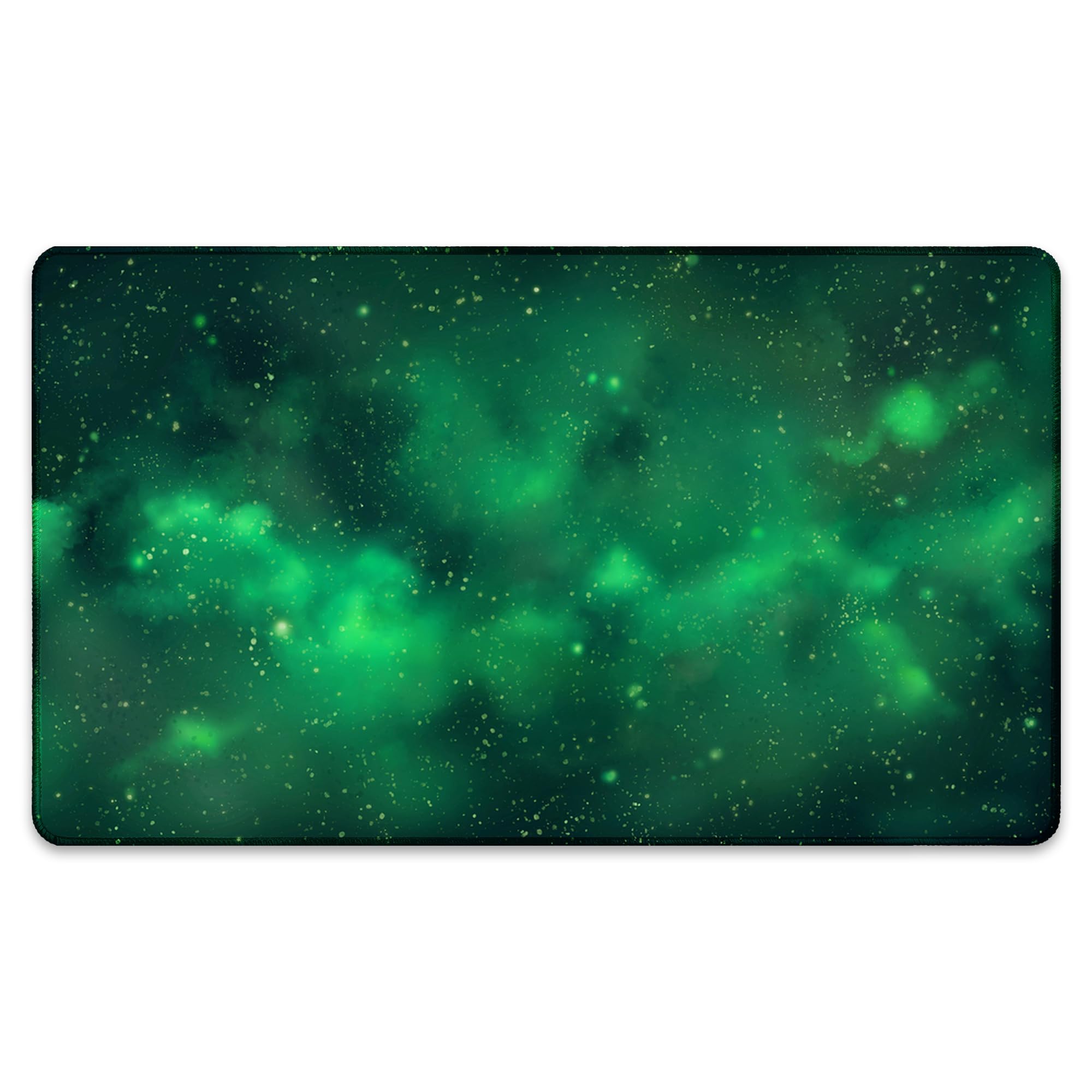 Cosmic Green (Bordi cuciti) - Tappetino da Gioco MTG - Compatibile con Tappetino da Gioco Magic The Gathering - Gioca a MTG, YuGiOh, TCG - Disegni Originali