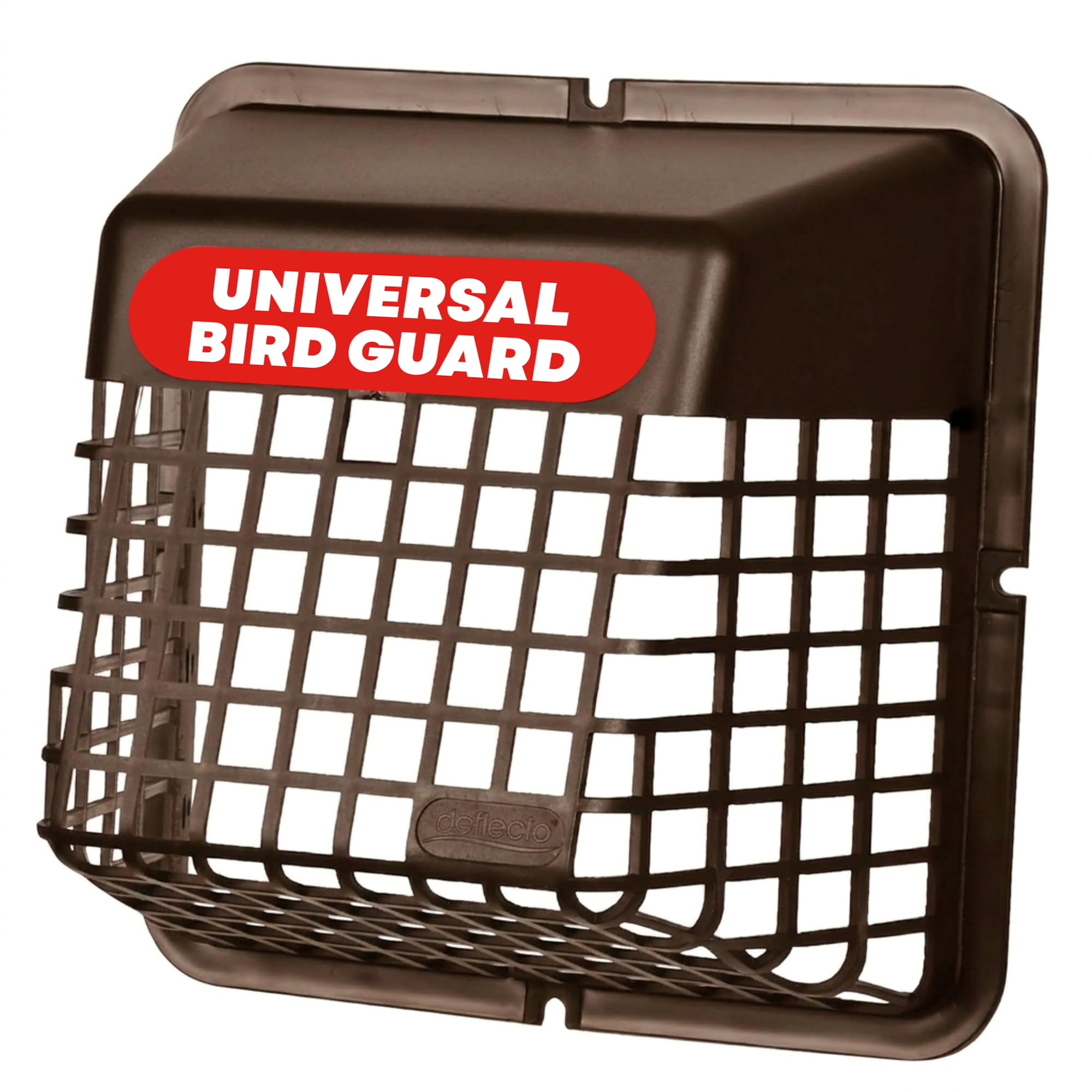 Deflecto Bird Guard Outdoor Vent Cover,Fits 3-4 Inch Vent Hoods, Brown