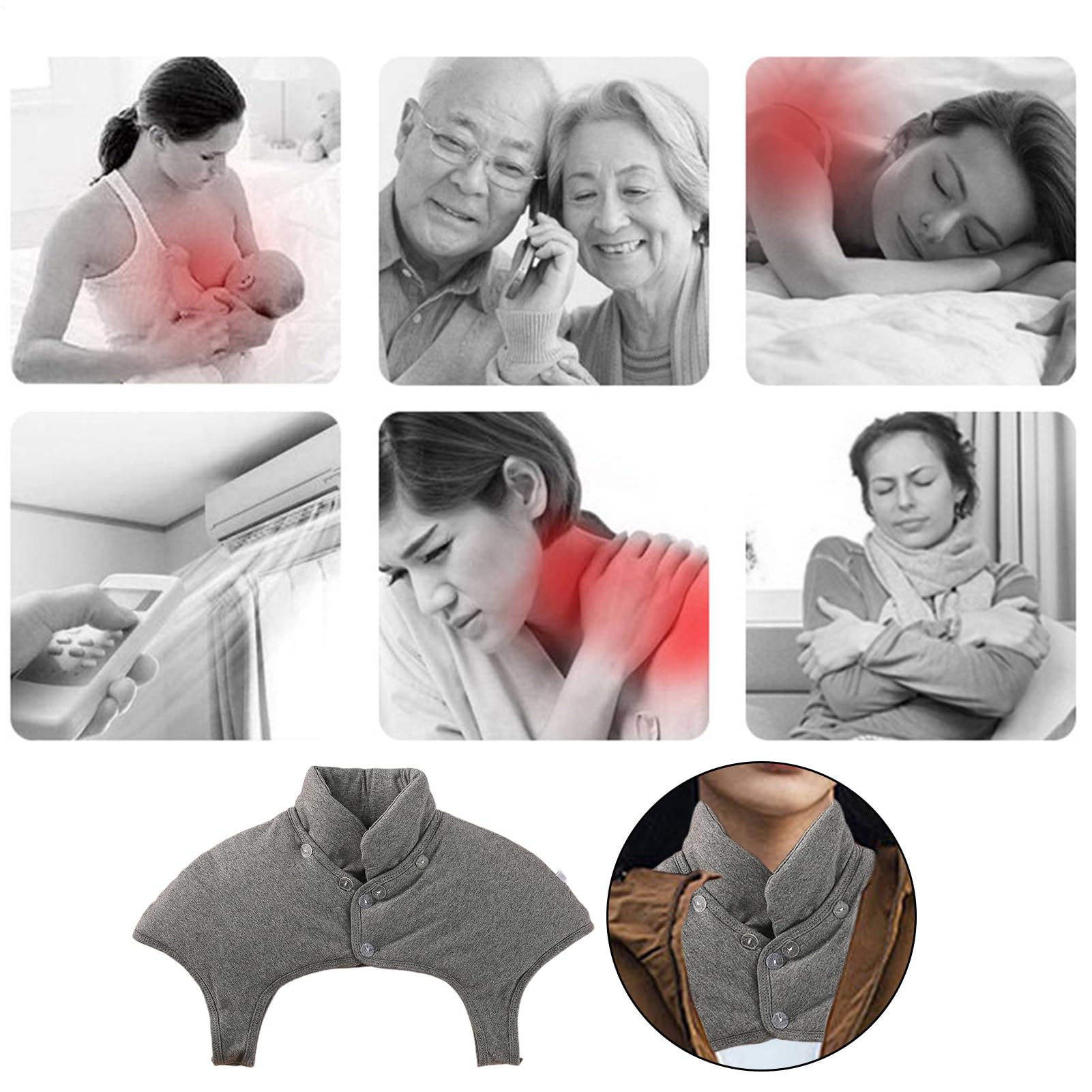 riscaldante per spalle e collo, caldo per schiena, spalle e collo, senza maniche, per la mamma