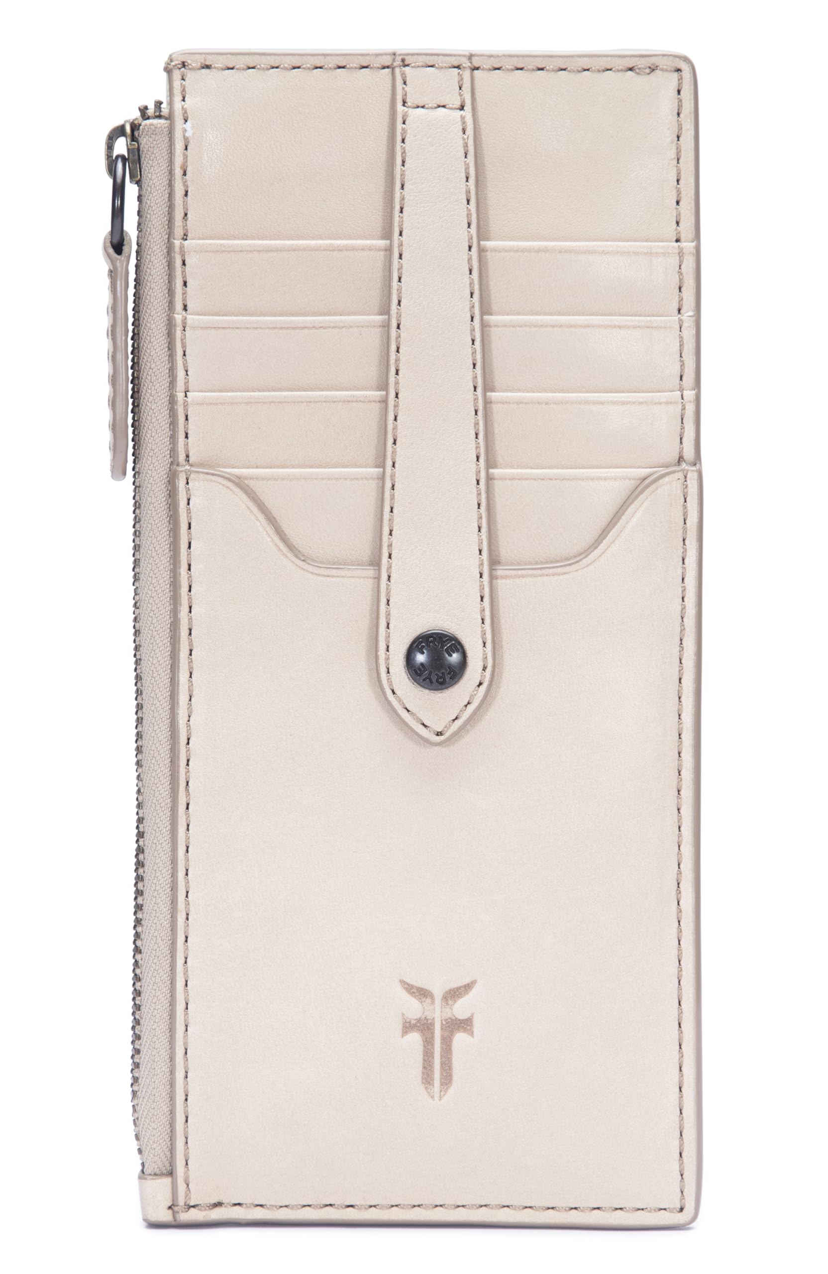 Frye Womens Melissa Snap Card Wallet Nude One Size