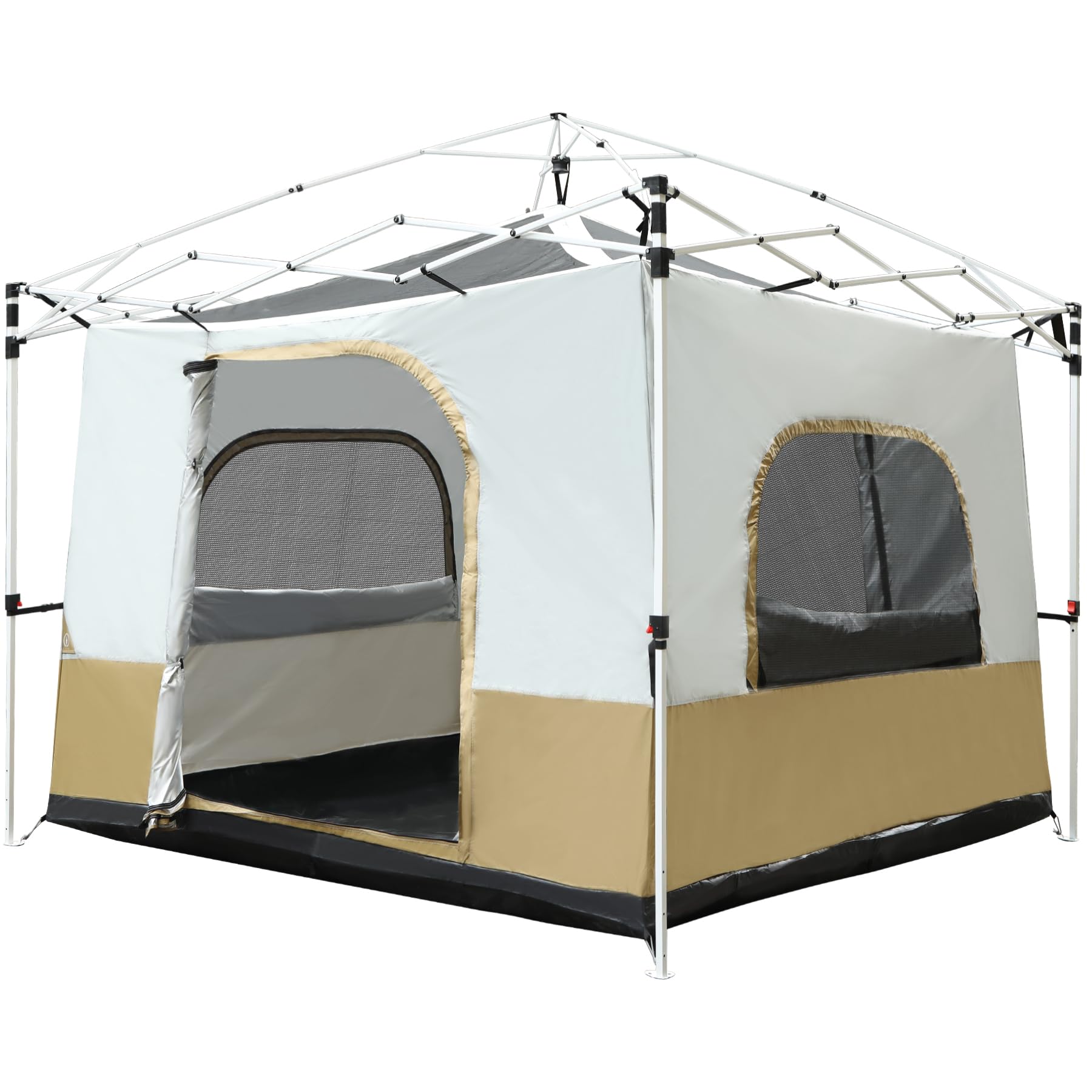Canopy Camping Tent for Pop Up Canopy Tent, Inner Tent Converts Straight Leg 10'x10' or 10'x20' Canopy into Camping Tent, Fits 4-6 Person(Frame/Shelter NOT Included)