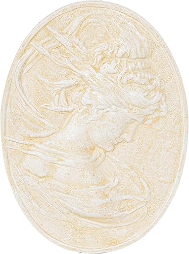 Sungmor Vintage Cast Iron Wall Art Décor – Oval-shaped Ornate Classical Woman Re