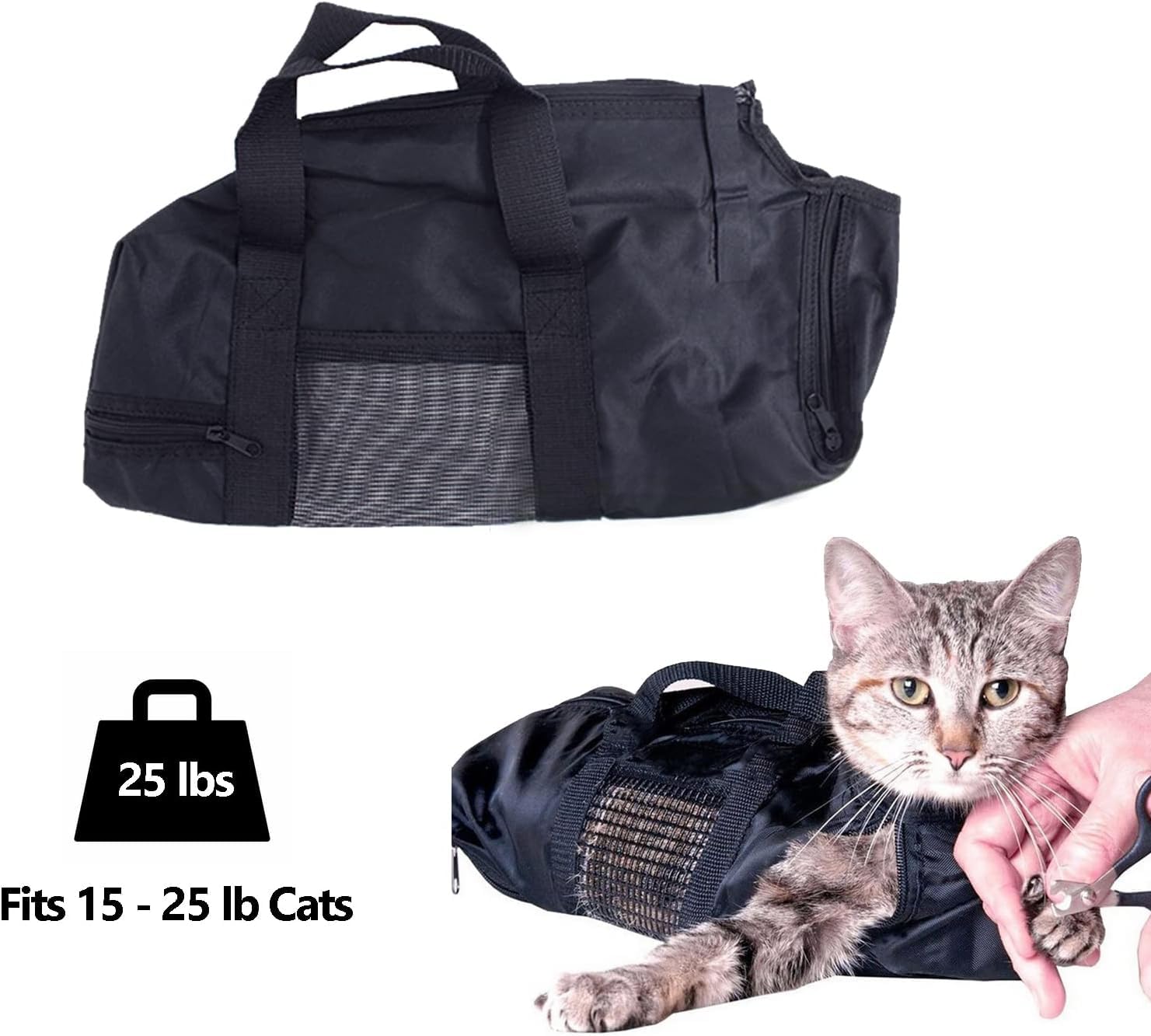 Zerodis Sac de Bain de toilettage pour Chat, Coupe-Ongles pour Chats, Nettoyage, toilettage, Lavage, Sacs de Douche, Sac de retenue pour Le Bain, Sac Anti-Rayures