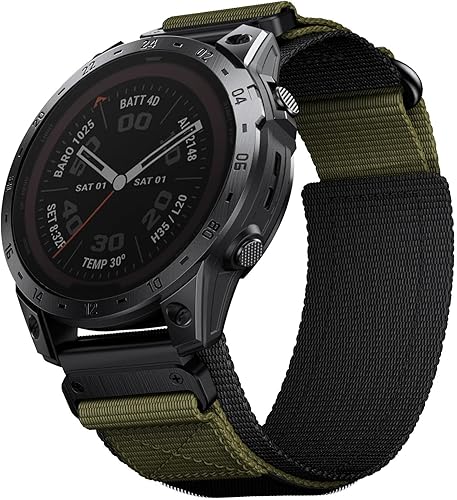 Miniatura 2 de Abanen Correas de reloj tácticas de nailon para Fenix 7X Fenix 6X Fenix 5X Enduro 2, ajuste rápido de 1.024 in, ajustable, resistente, correa de