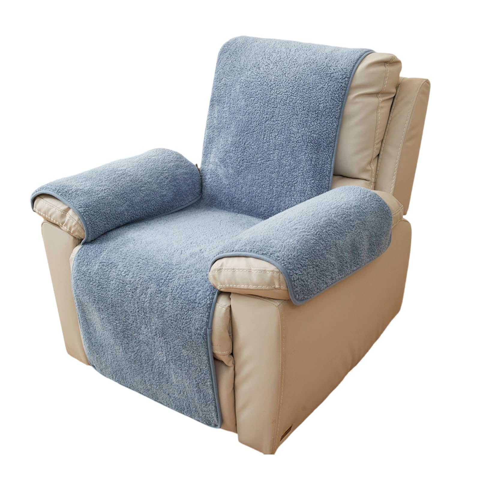 Jazuaiao Armrest Protector Plushie Lambswool Sofa Armrest Covering Recliner Protector for Home with Kids and Pet Slip Resistant Soft Recliner Slipcover