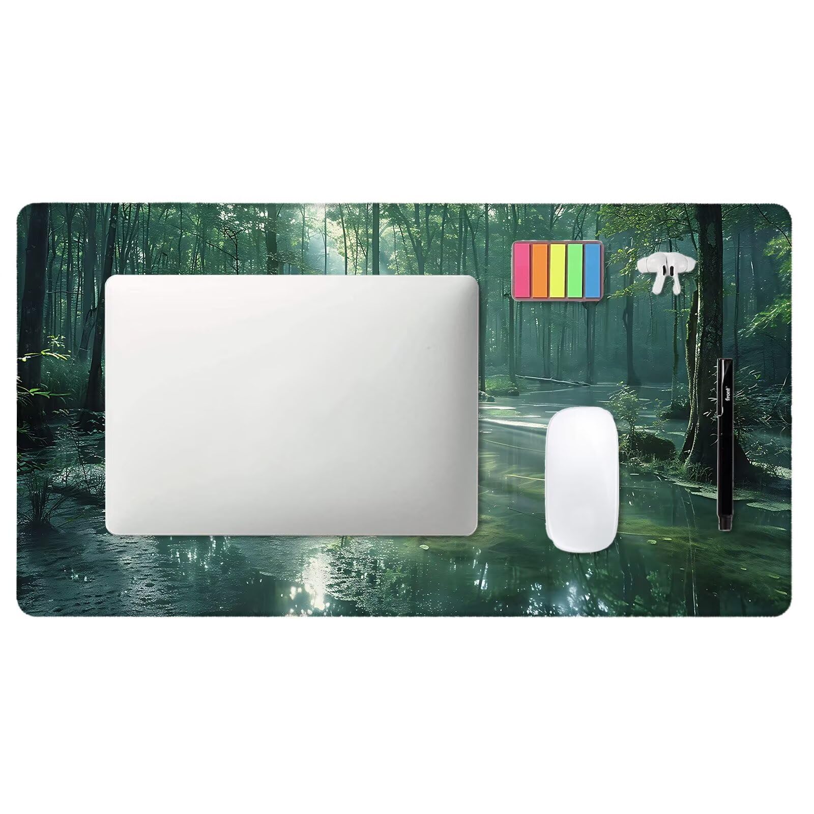Podkładka pod mysz XXL 800 x 400 mm, naturalna podkładka pod mysz, podkładka pod mysz do gier z antypoślizgową gumową podstawą, mata na biurko z szytymi krawędziami, podkładka pod mysz do gier do