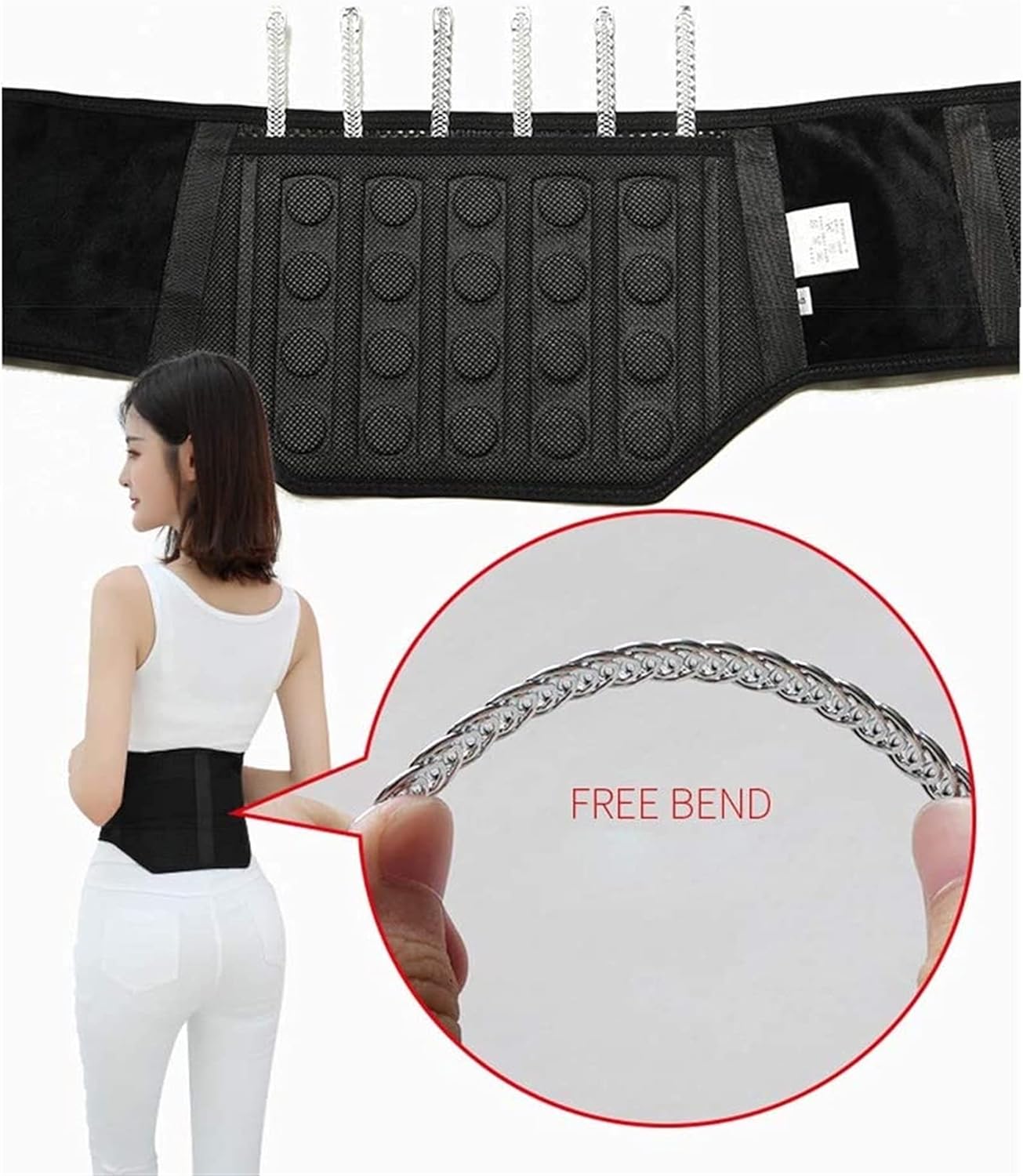 Back Brace Belt for Men & Women with 26 Magnets, Breathable Wrap Lower Lumbar Support for Lower Back Pain Relief Scoliosis Herniated Disc Sciatica