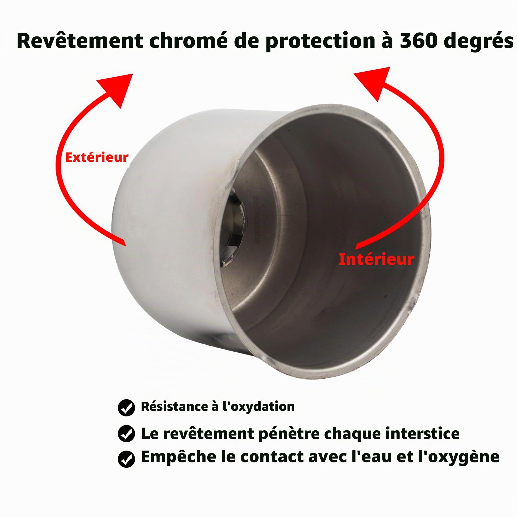 RhinoTuning Lot de 4 cache-moyeux de 4,25" - Diamètre extérieur : 108 mm - Hauteur : 93 mm - En acier au carbone - Convient pour véhicules de tourisme, véhicules tout-terrain, remorques de camion