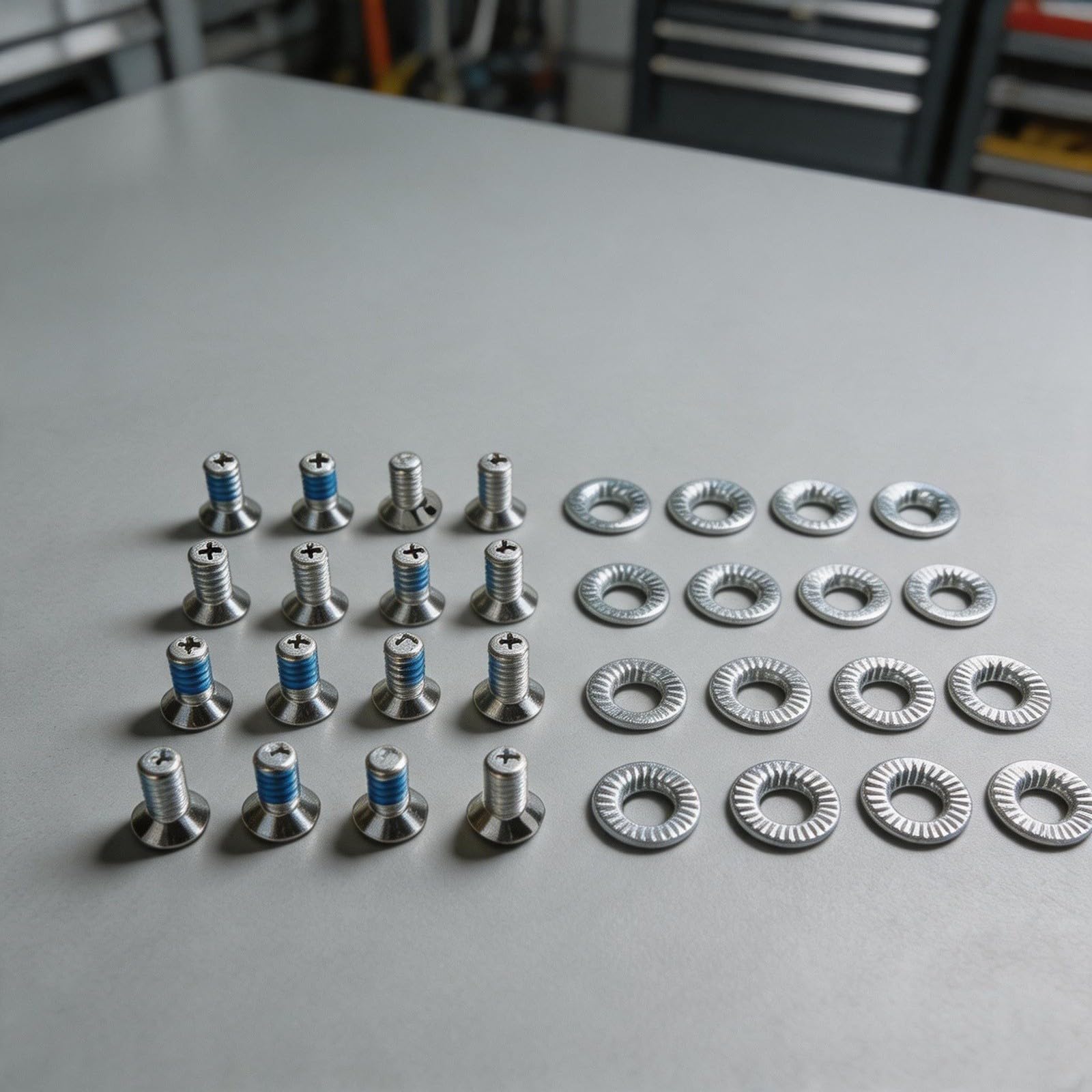 Lot de 16 vis de fixation pour planche à neige M6 x 16 mm, métal, ski et snowboard