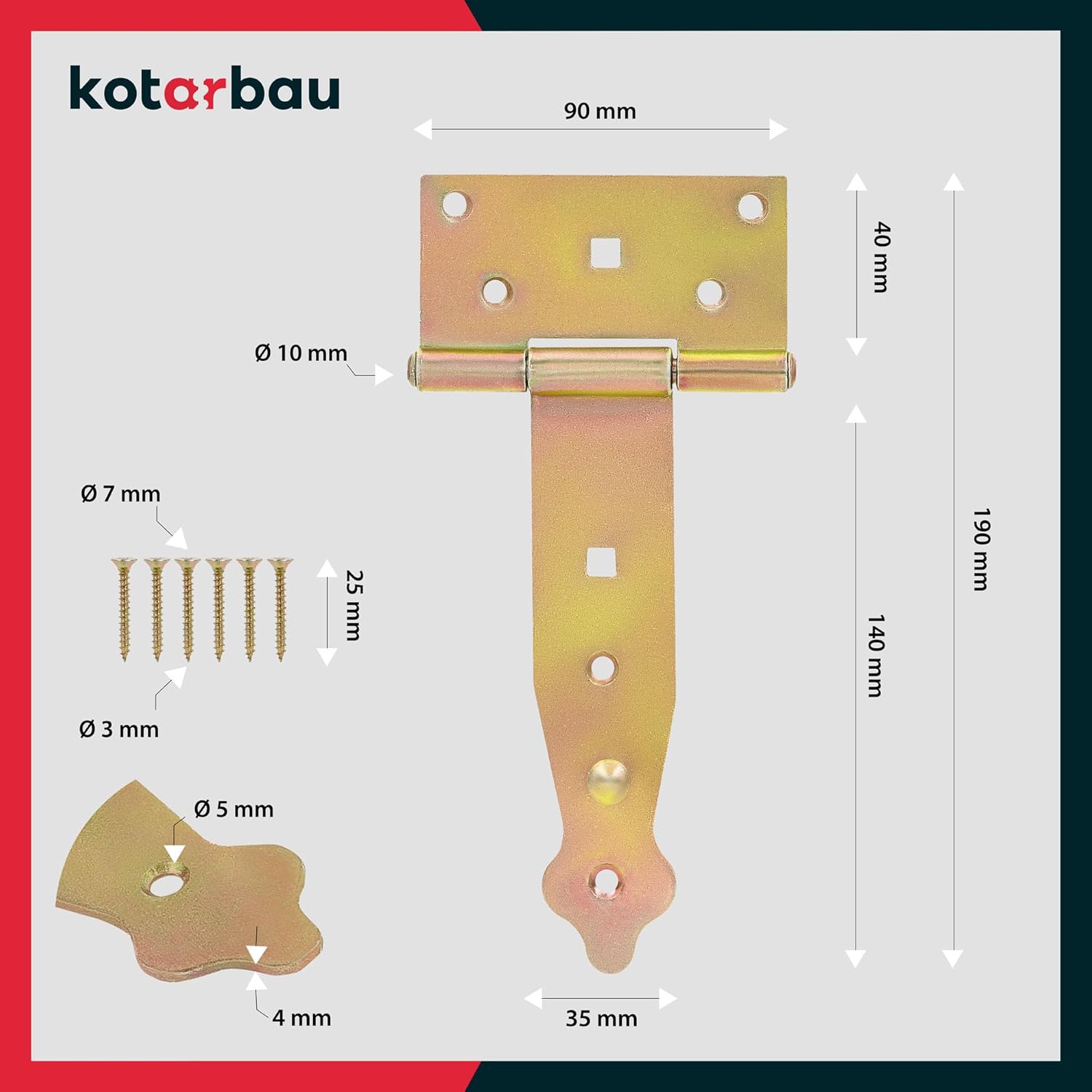 KOTARBAU 5907465920346 Cross hangings, Gold, 150 mm
