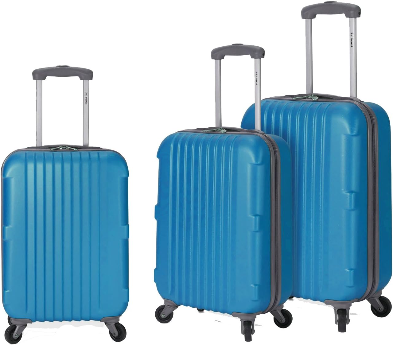 Set of 3 Hard Shell Suitcases Luggage Set (4144 Blue, 4