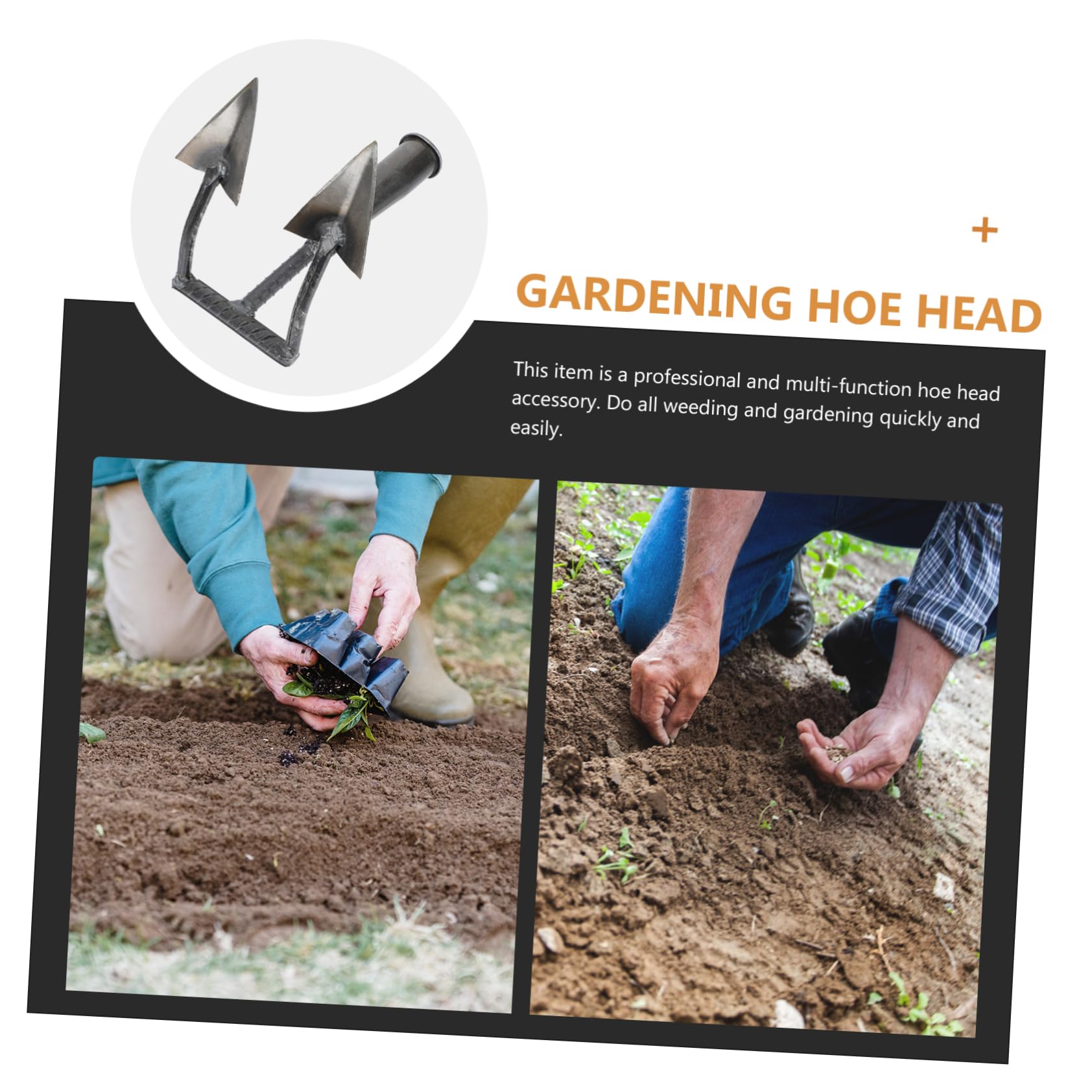 BESPORTBLE Azada Triangular De Jardinería Resistente De Mano Herramienta Multifunción Para Desmalezar y Labrar Eficaz Para Huerto y Cultivo