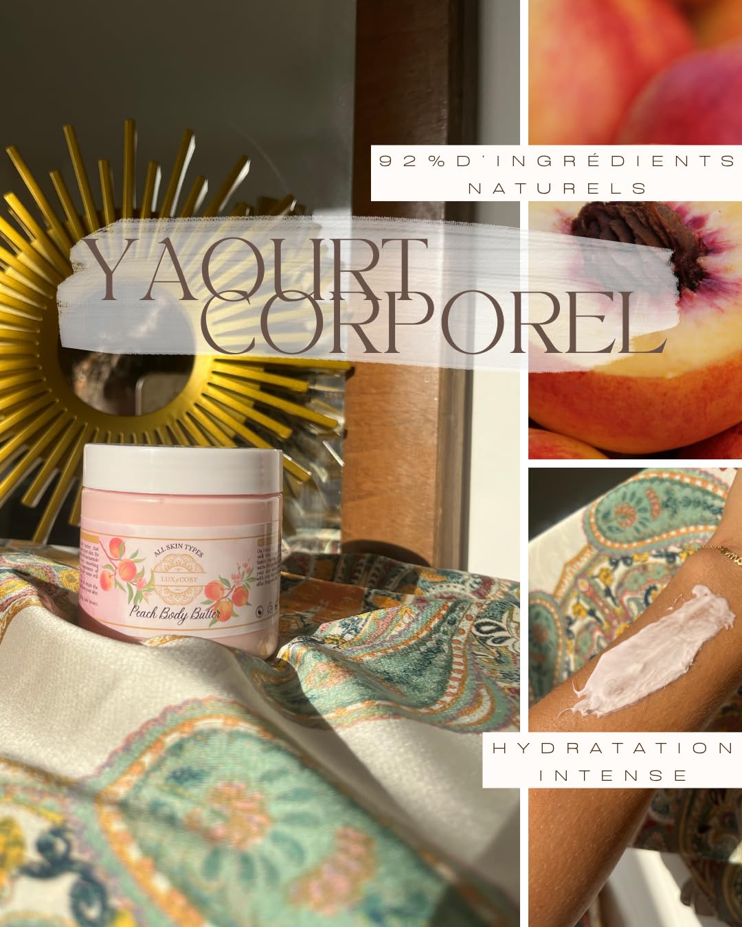 Cura Hammam Cofanetto San Valentino + Candele Love in omaggio Astuccio da toilette rosso, sapone nero olio di argan biologico guanto e gratta schiena kessa esfoliante scrub idea regalo originale donna