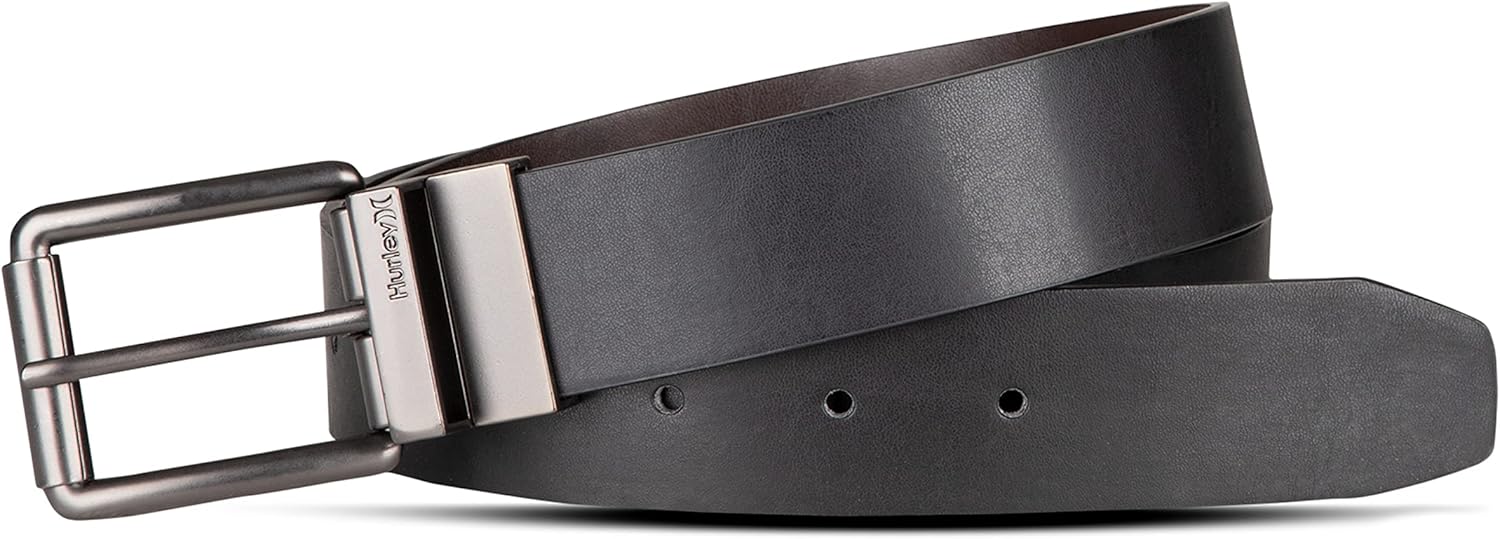 Hurley Men's Reversible Leather Belts