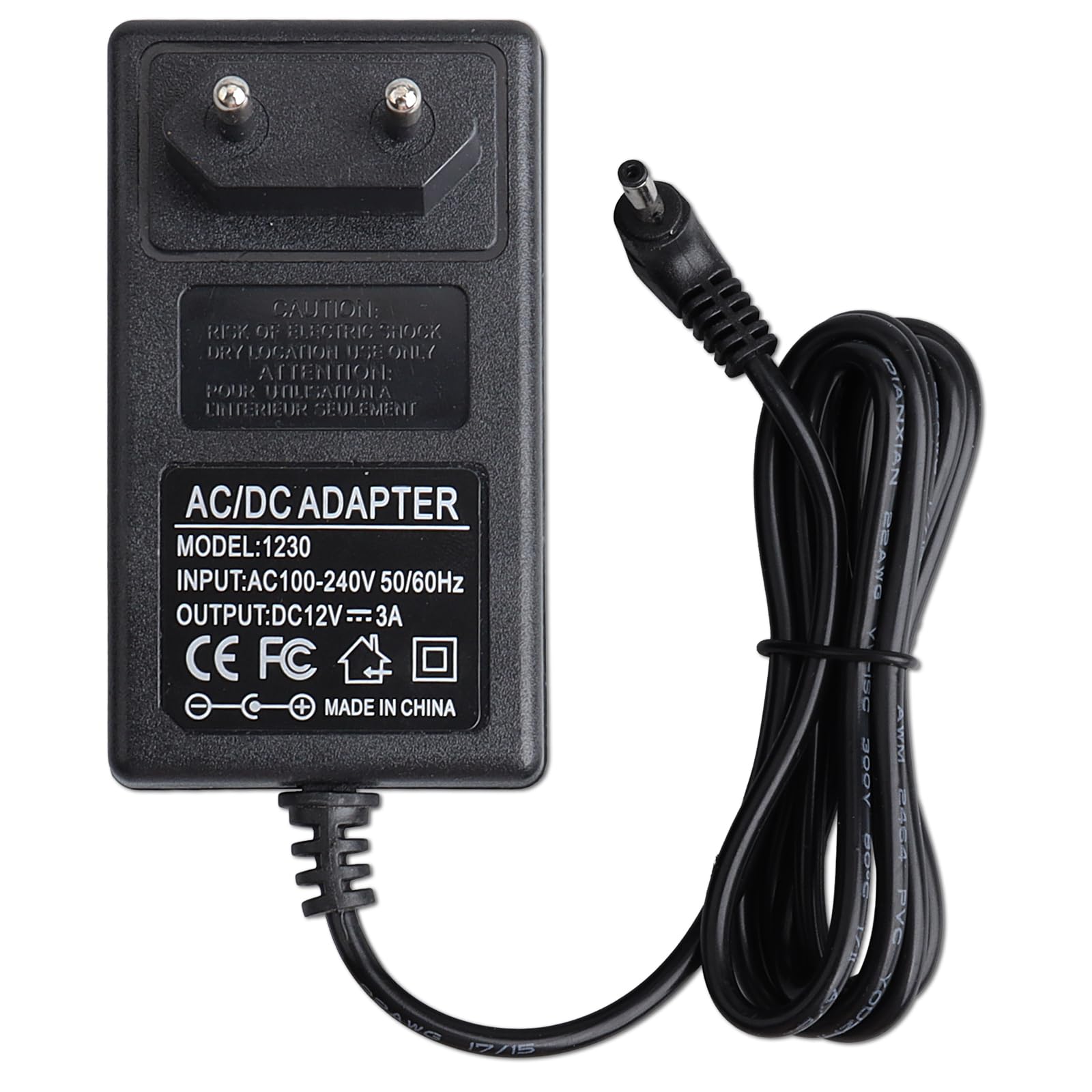 12V 3A Charger Adapter Compatible with Fusion5 A90B+ Pro/FWIN232/Lapbook S15/S16 Jumper S7Hi/Ezbook/Geo GeoBook 1E/Chuwi/Teclast/SGIN X15 Portable Universal Charger