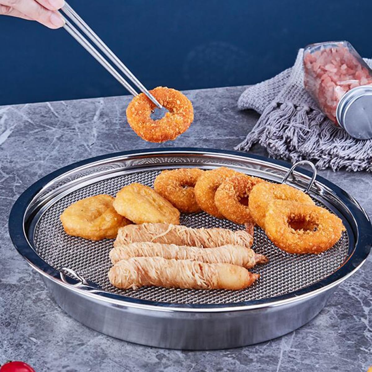 Égouttoir en Maille Fine en Acier Inoxydable 304 Cuisine