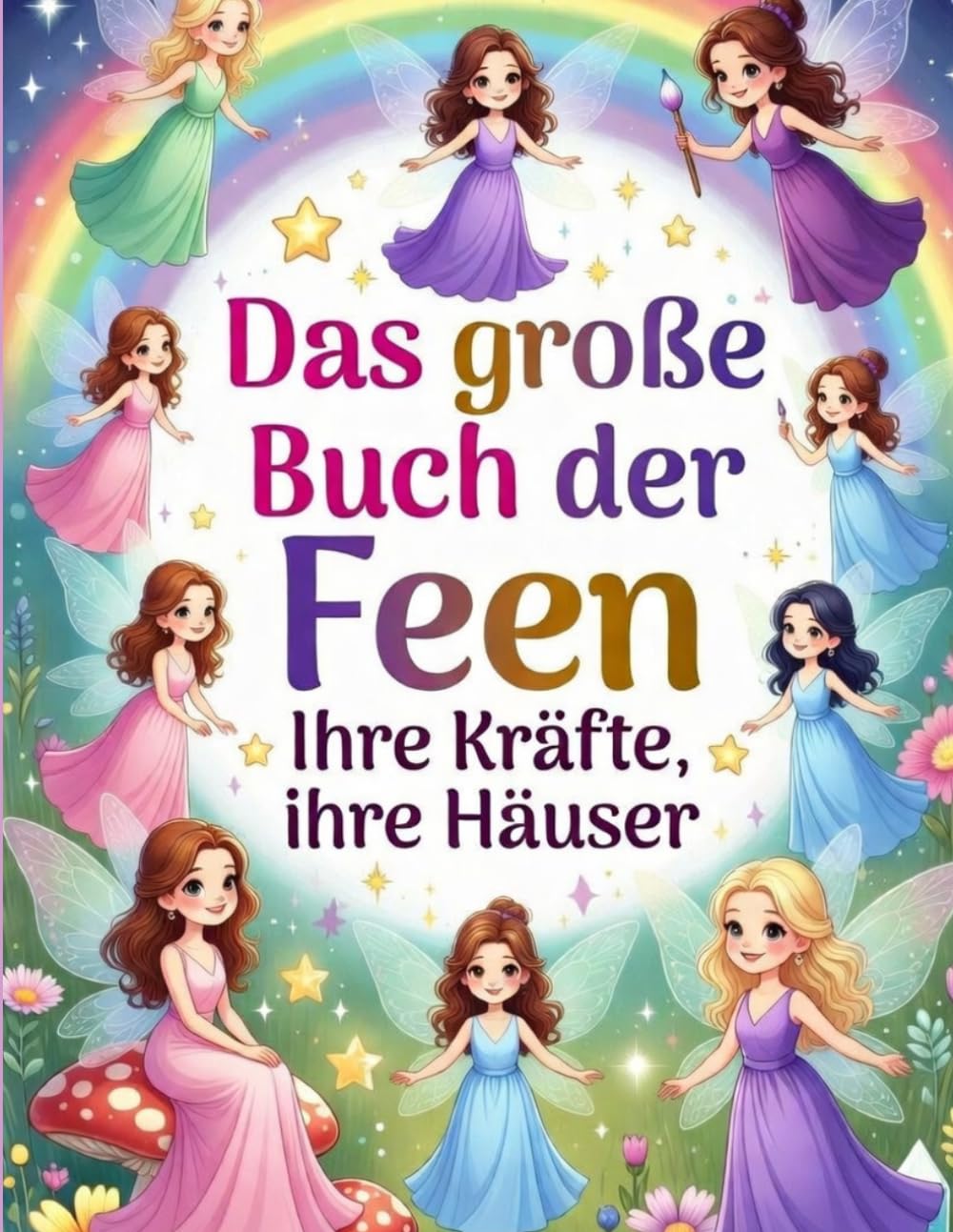 Das große Buch der Feen: Ihre Kräfte, ihre Häuser: Entdecke 50 einzigartige Feen, ihre magischen Fähigkeiten und geheimen Wohnorte. Inklusive 20 ... Feenstadt.Ein kreatives Malbuch für Mädchen.