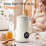 8-IN-1 IAGREEA Machine de fabrication de lait de noix, 35 oz Soy Laitière, Avoine, Soja, Boissons végétales et boissons laitières, 2H Gardez le mélangeur de comptoir chaud, 10 Les lames, 12H Retard de démarrage, sans BPA, auto-nettoyage