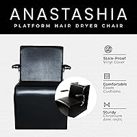 Vista 7 de Chromium PureSana - Silla secadora de pelo con plataforma de vinilo, color negro