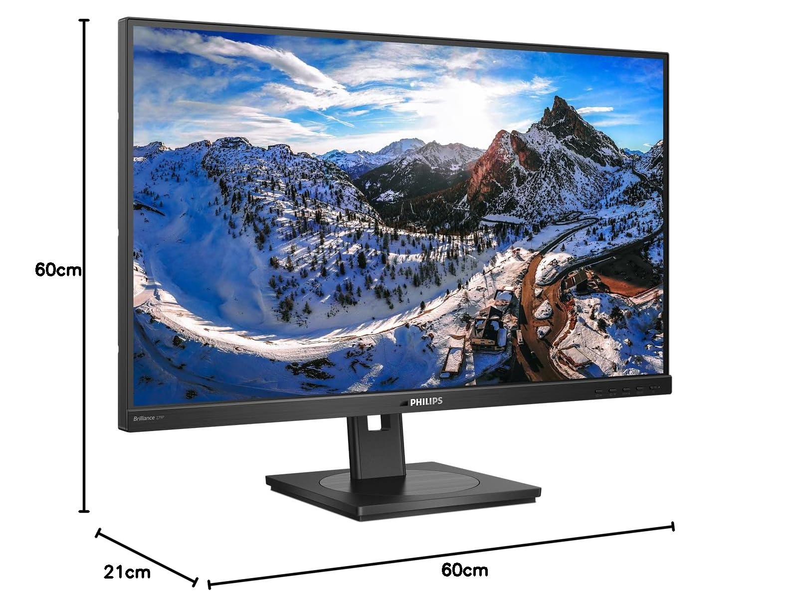 Philips 279P1-27 Inch 4K Monitor, 60Hz, 4ms, IPS, USB-C Dock