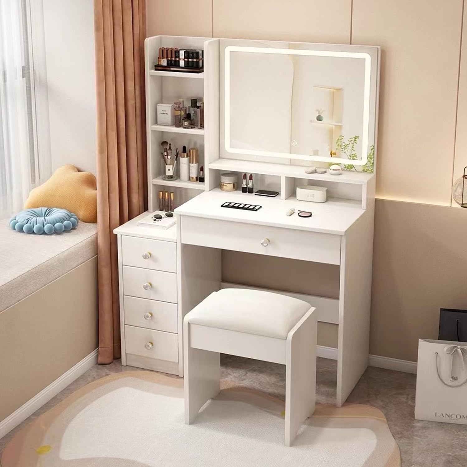 cdar 2024 New Vanity Desk, Modern Vanity Table with Mirror