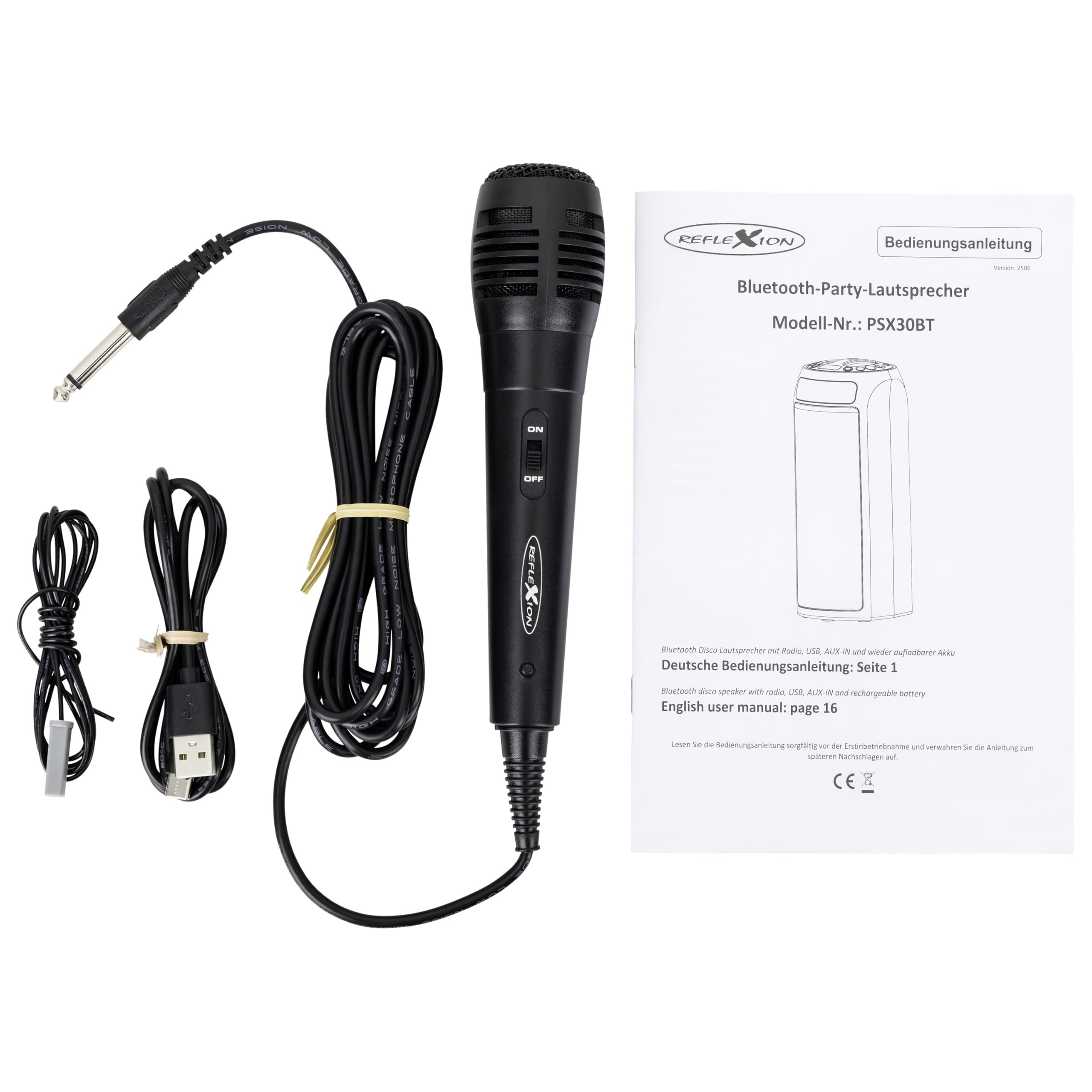 REFLEXION PSX30BT 240W Bluetooth Lautsprecher mit LED-Flammenlicht – Tragbarer TWS Speaker mit Mikrofon-Eingang, USB/AUX/FM-Radio – Leistungsstarker Sound für Party, Outdoor & Karaoke