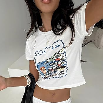 Tシャツ・カットソー ^ ^ 2color women's slim fit baby crop short sleev Women's Slim Fit Short Sleeve Seamless Baby T-Shirt - A New