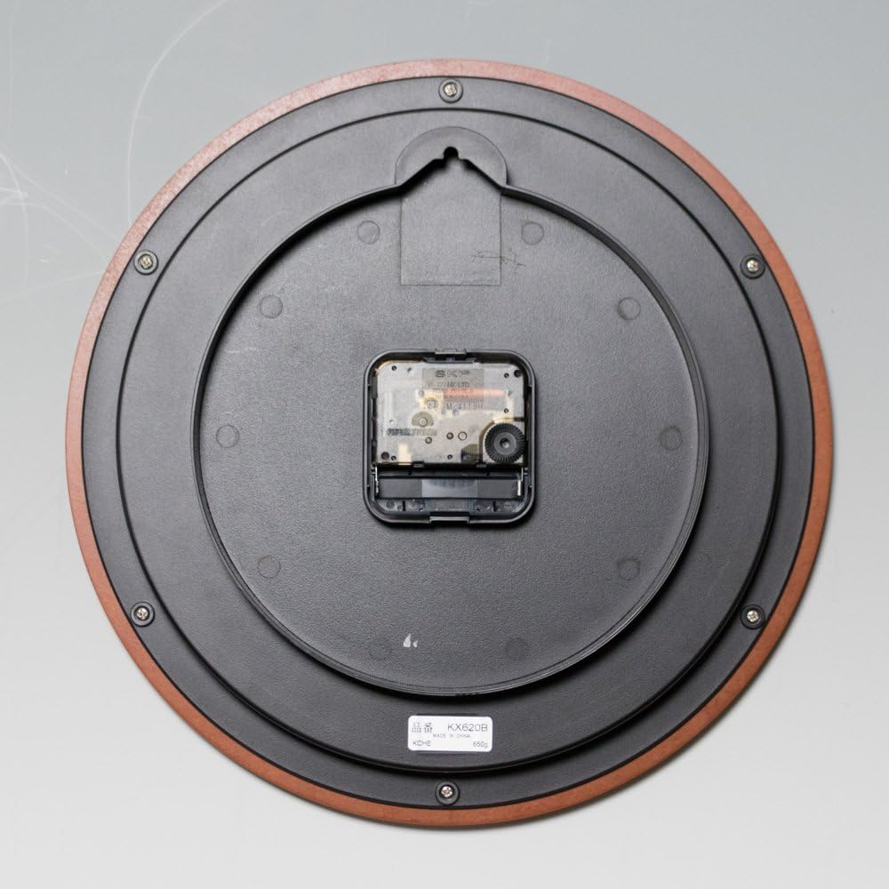 Seiko Clock Analog Wood Frame Brown Wood Base KX620B