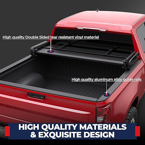Miniatura 6 de MOSTPLUS - Funda suave de triple pliegue para tonneau de camioneta compatible con Chevrolet Chevy SilveradoGMC Sierra 1500 2500 3500, cama plana de