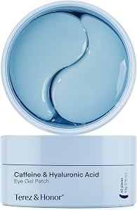 Under Eye Patches Korean Skincare: Gel Eye Mask for Puffy Eyes Dark Circles & Eye Bags with Caffeine Hyaluronic Acid & Niacinamide - Undereye Hydrating Wrinkle & Cooling - Vegan Cruelty-Free, 30 Pairs