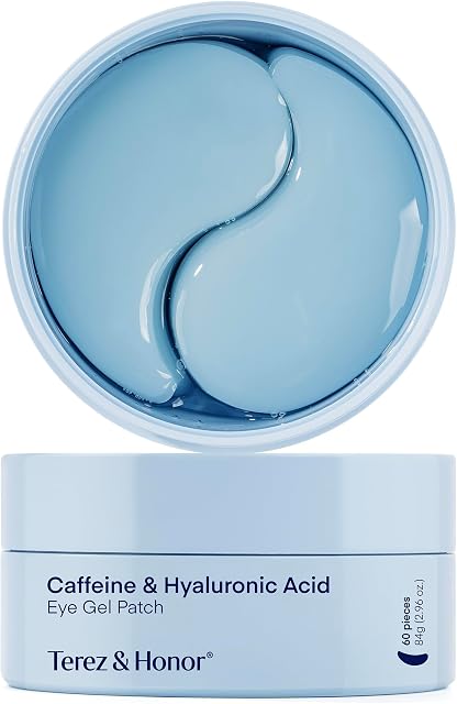 Under Eye Patches Korean Skincare: Gel Eye Mask for Puffy Eyes Dark Circles & Eye Bags with Caffeine Hyaluronic Acid & Niacinamide - Undereye Hydrating Wrinkle & Cooling - Vegan Cruelty-Free, 30 Pairs