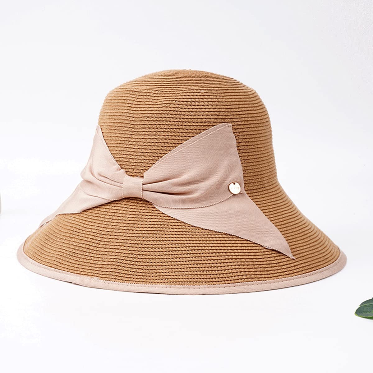 Summer Bow Womens Floppy Summer Sun Playa Sombrero de Paja Brim Brim Brim (Color : C, Size : One Size)