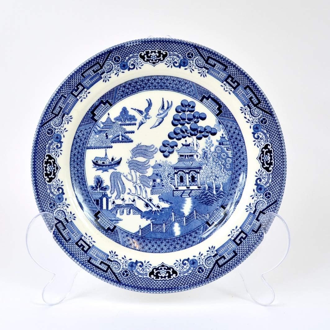 Churchill Blue Willow Plate 26cm (Set of 6) : Amazon.co.uk: Home & Kitchen