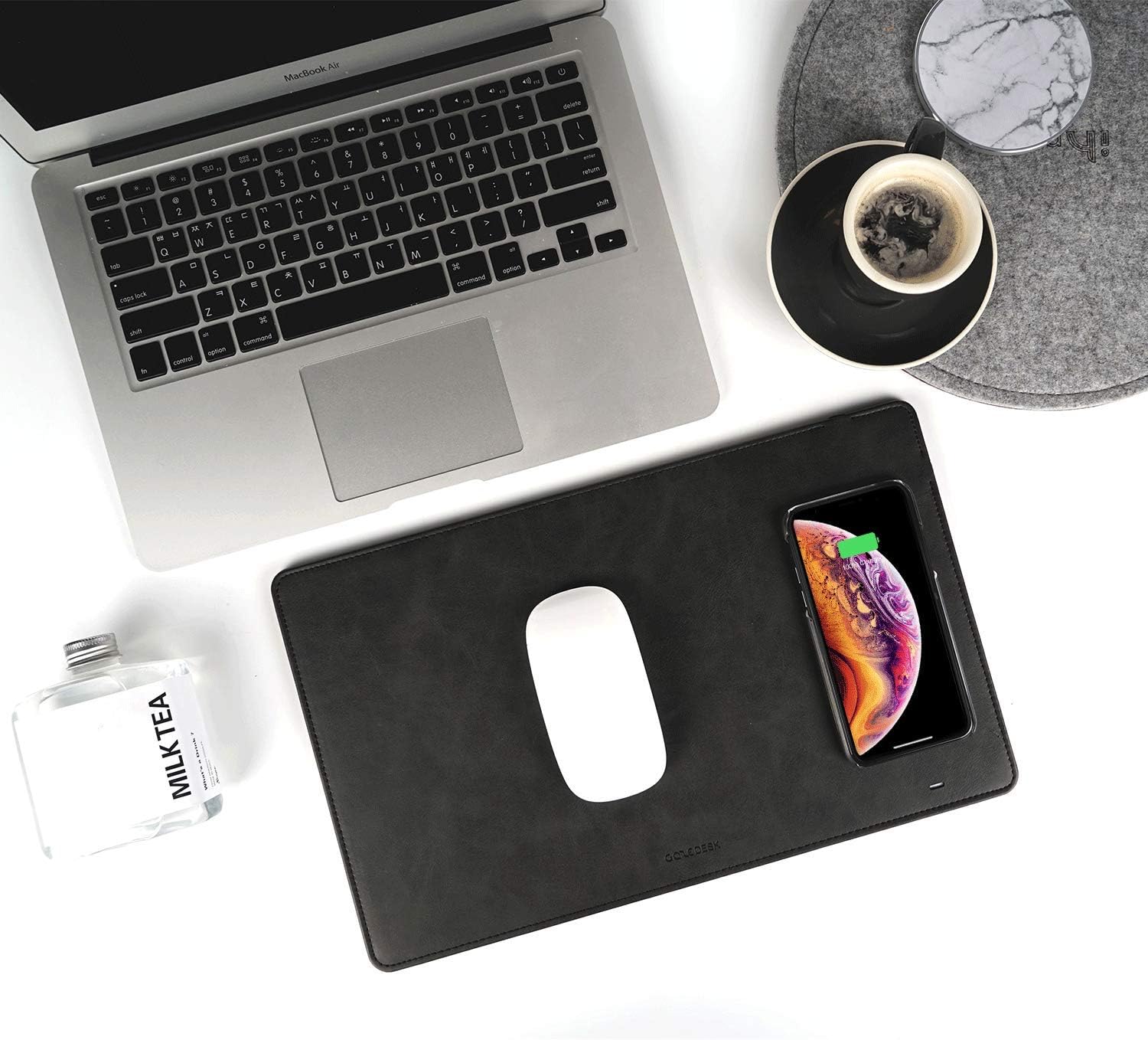 Gеt Dіѕсоunt 70% Prісе Gaze PAD Qi Wireless Fast Charging Mouse Pad Mat for iPhone 11 X iPhone 8 Galaxy S9 S10 S20 Plus Samsung Note 8 9 10 (Black)