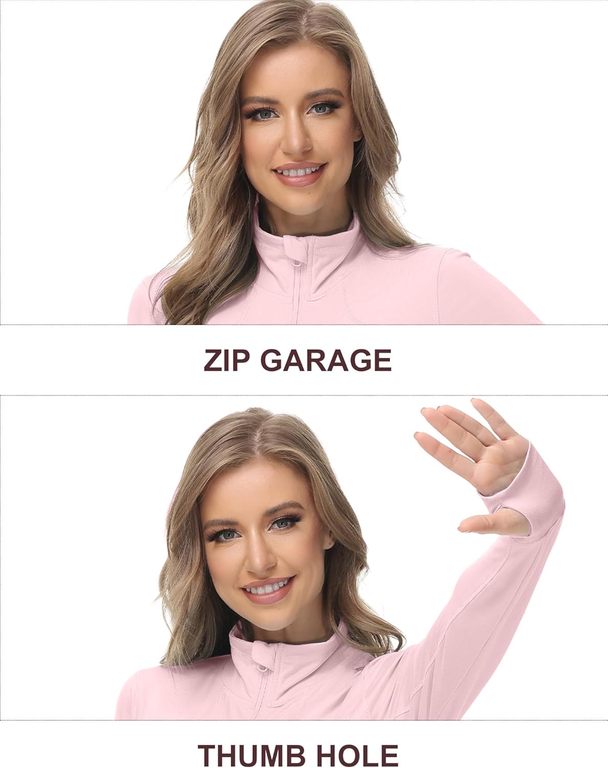 Dolcevida Women's Zip Up Running Jacket - Lightweight 4-Way Stretch Full Zip Workout Jacket with Thumb Holes & Pockets - Image 6