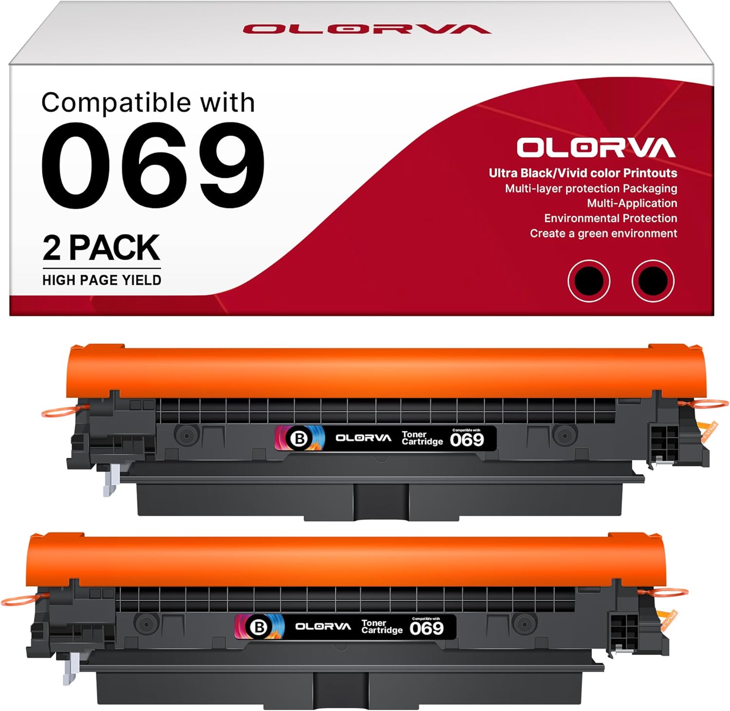 Compatible Canon 069 toner cartridge 2-pack for imageCLASS MF753cdw MF751Cdw MF752Cdw