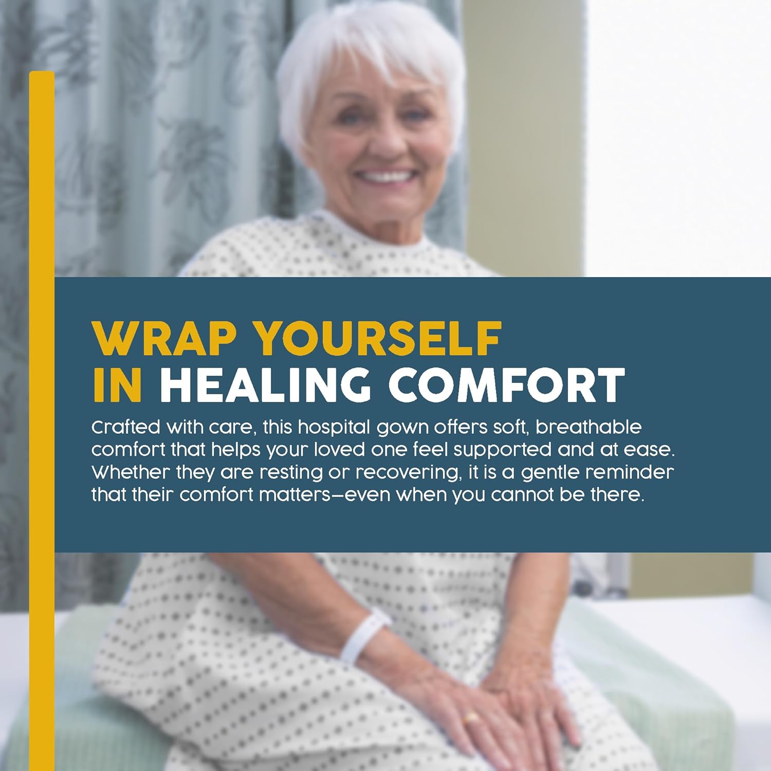 Hospital Gown for Woman & Men, Cotton Blend Fashionable Unisex Patient Gowns, Back Tie, Soft and Comfortable Fits Sizes up to 2XL - 1 Pack - Image 7