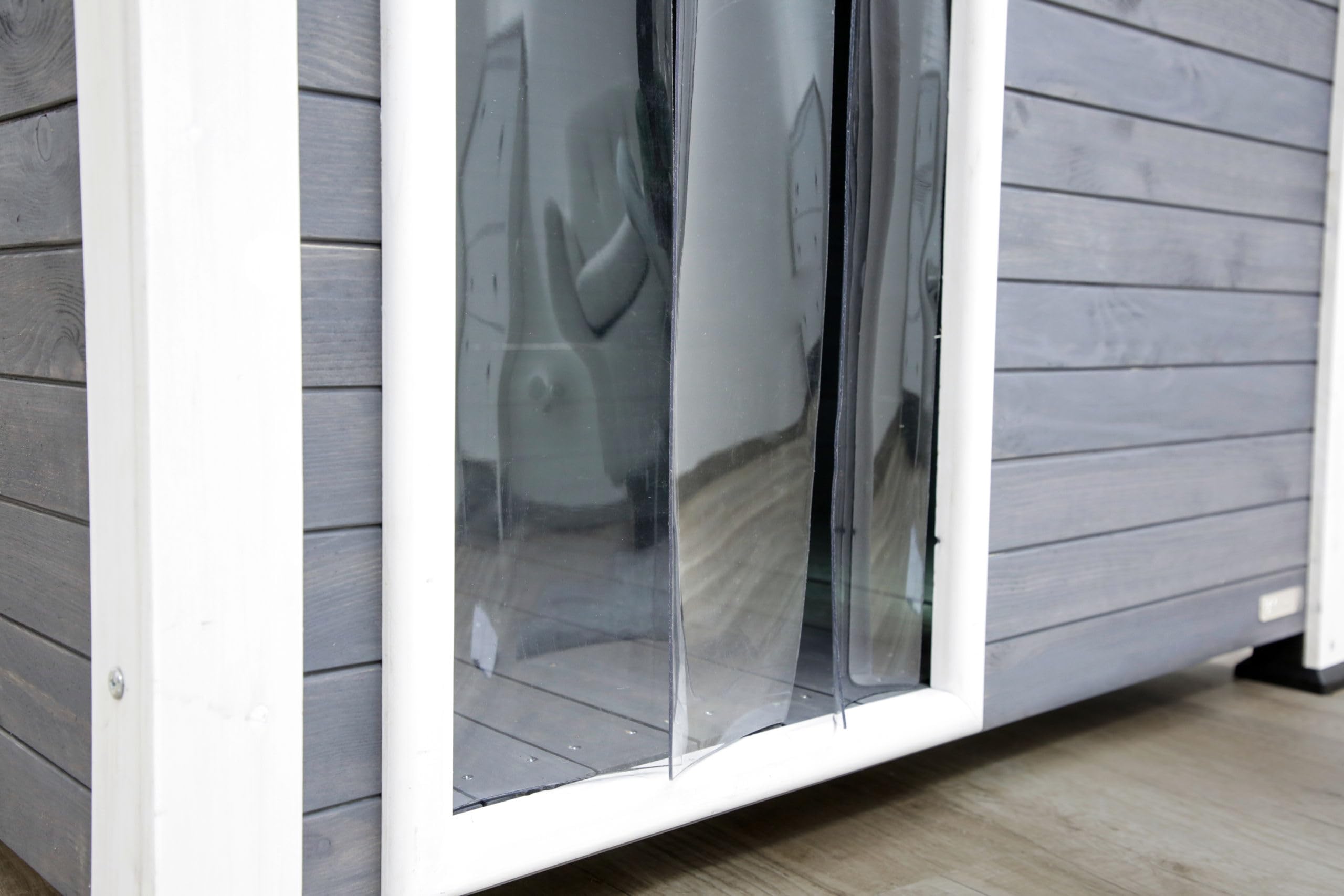 Kerbl Pet cuccia per cani Kenny, bianco/grigio, 113x77x81 cm, cuccia per cani, legno, cani