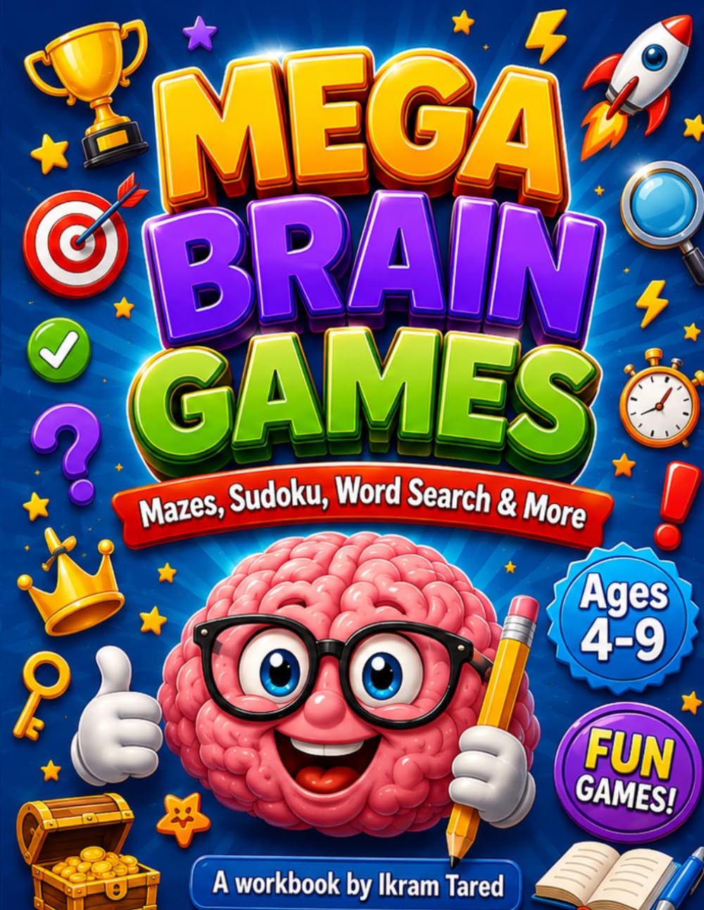 MEGA BRAIN GAMES: Mazes, Sudoku, Word Search & More