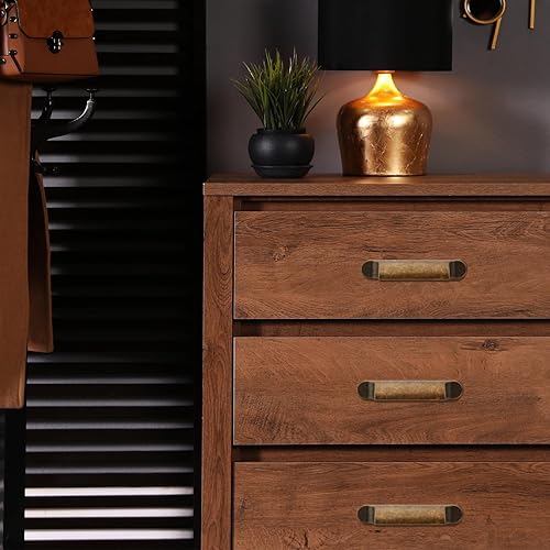 Miniatura 6 de RZDEAL Paquete de 4 tiradores de gabinete de aleación de zinc retro antiguos, centros de agujeros de 3 pulgadas para manijas de armario de cocina,