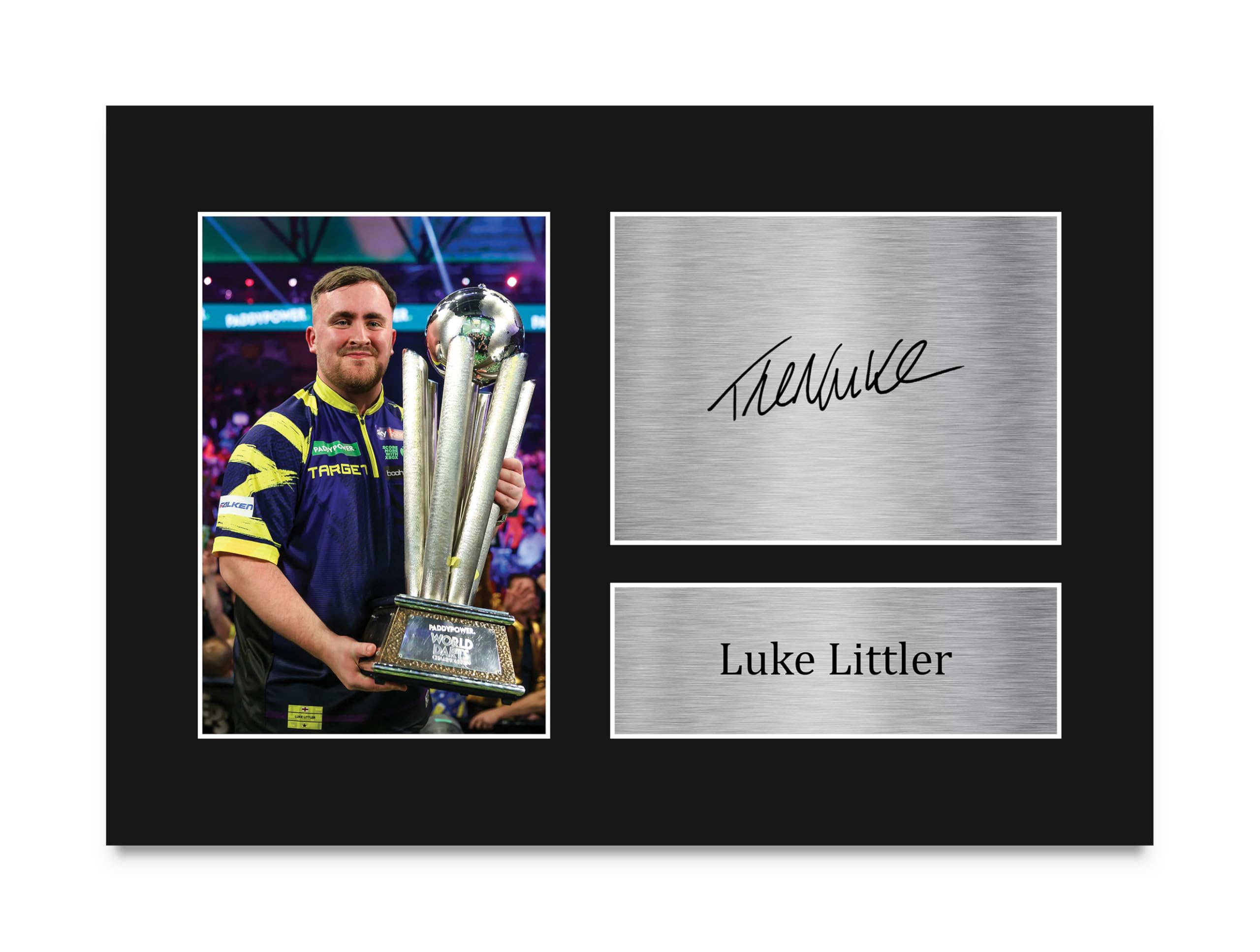 HWC Trading Luke Littler Gifts Printed Signed Autograph Picture for Darts Memorabilia Fans - A4 (ID-006300)