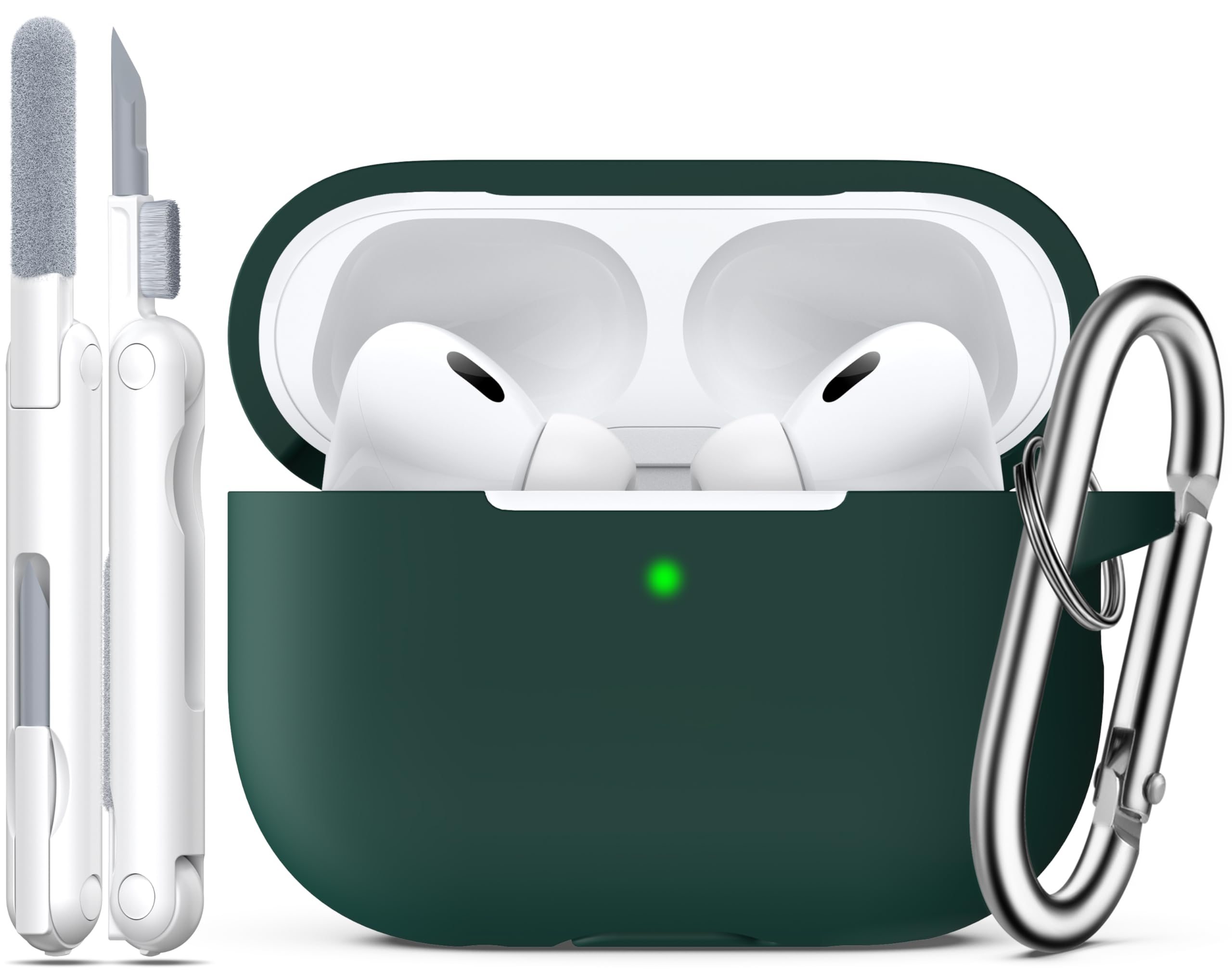 R-fun Funda para AirPods 4 con Kit de Limpieza, Case de Silicona Suave con Llavero, Funda Protectora Completa para Hombres y Mujeres, Compatible con Apple Latest Airpods 4th, Rojo — view 81
