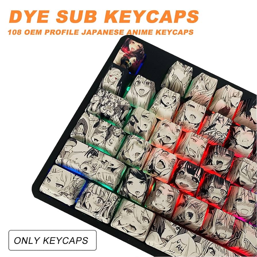 hime *--* Japanese Anime Keycaps 108 PBT Dye Sublimation OEM Profile