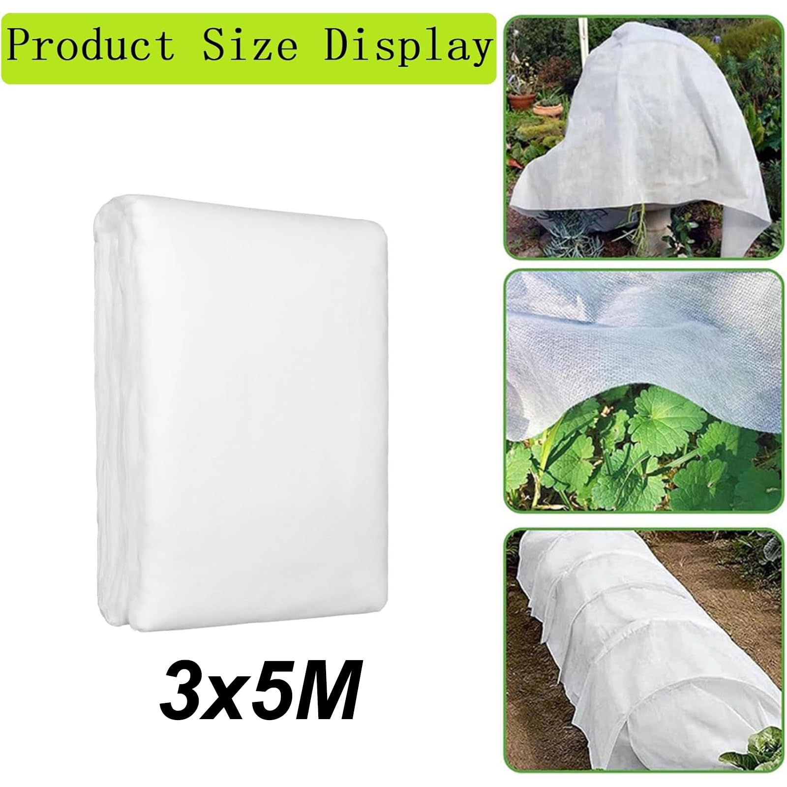 Voile Hivernage Plante Exterieur,3x5m Épaissi D'hivernage,Toile Hivernage Plante Protection Contre Le Gel,Respirant et Chaud,Il Résiste au Gel et à la Glace,Favorisant Ainsi Croissance des Plantes