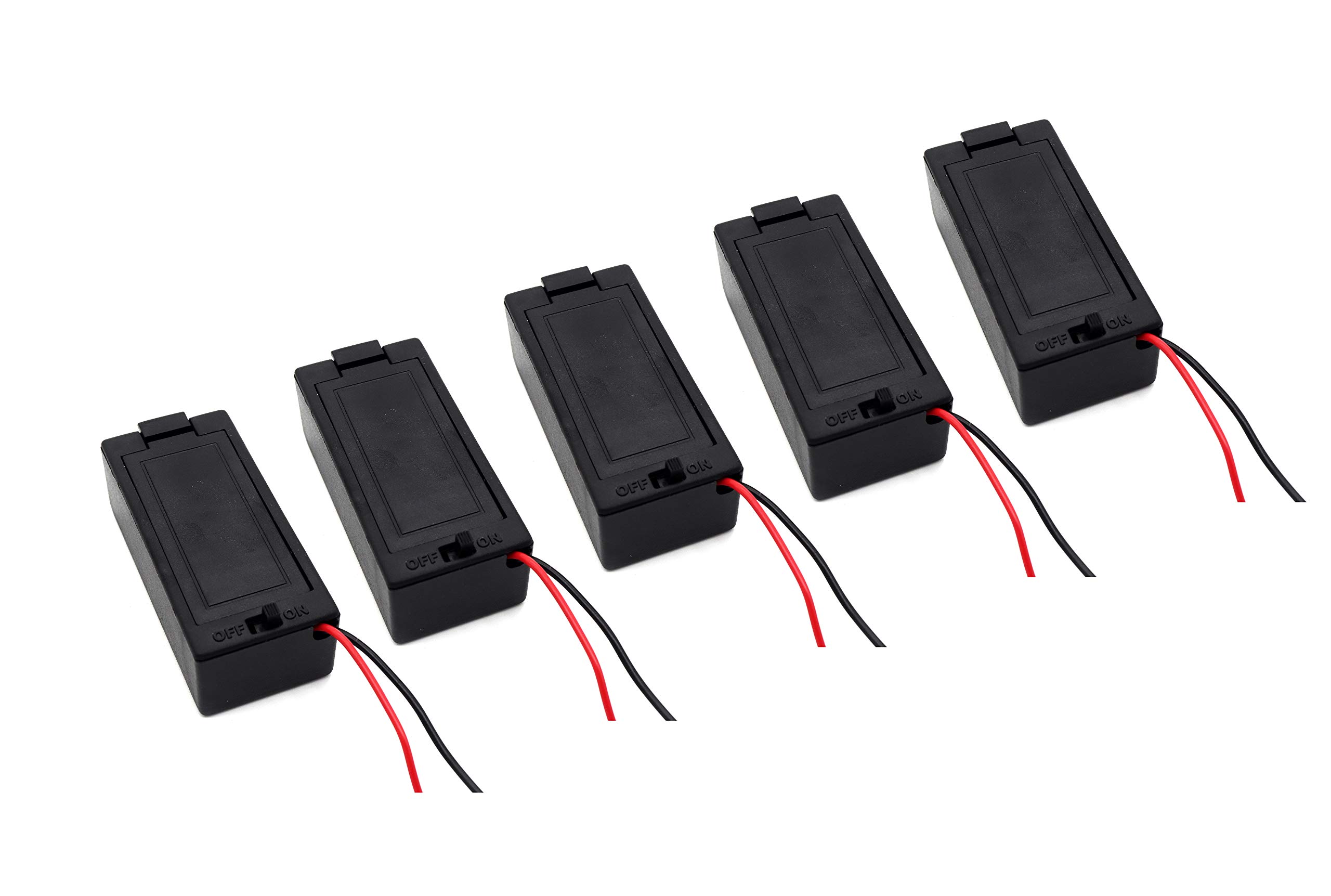 Electronic Spices (Pack of 5) 9V Battery Holder with ON Off Switch Black Cover Lead Wires 9V Battery holder (B08KW97P56) Amazon Price History, Amazon Price Tracker