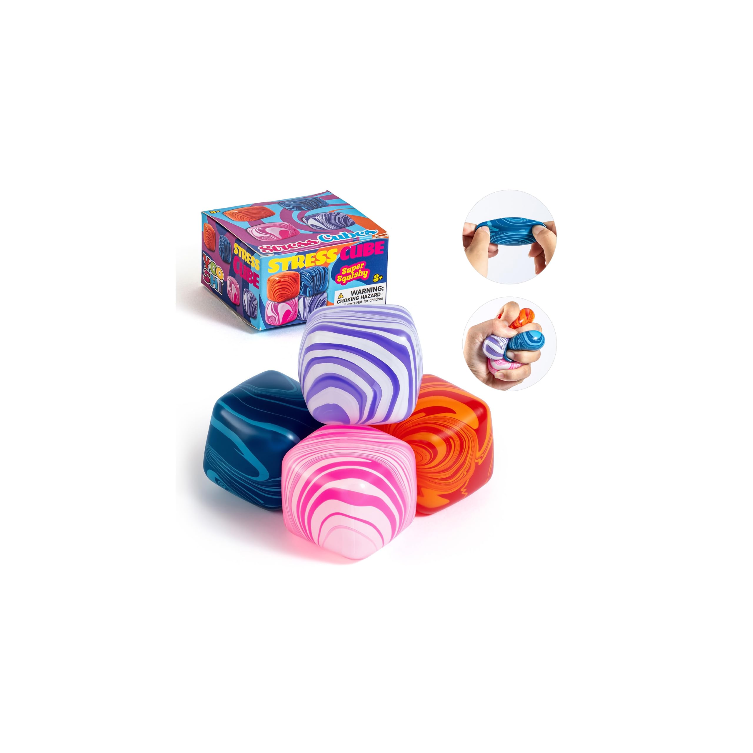 Photo 1 of Yooshi 4 Pack Ice Cube Squishy Stress Cubes